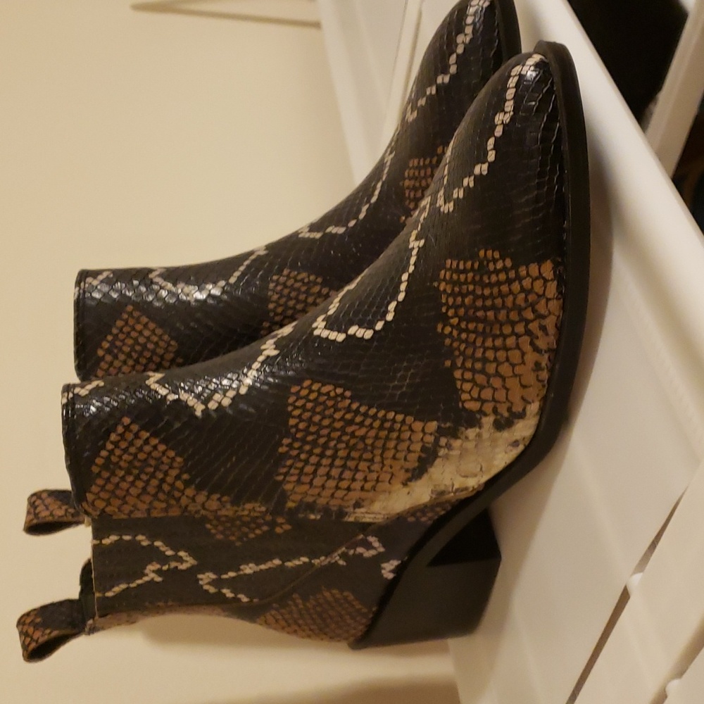 Snake Skin (Real Leather) Ankle Boots